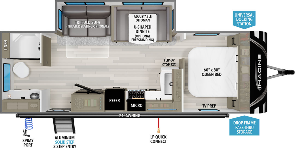 Image of floorplan for 2024 IMAGINE 2600RB by GRAND DESIGN