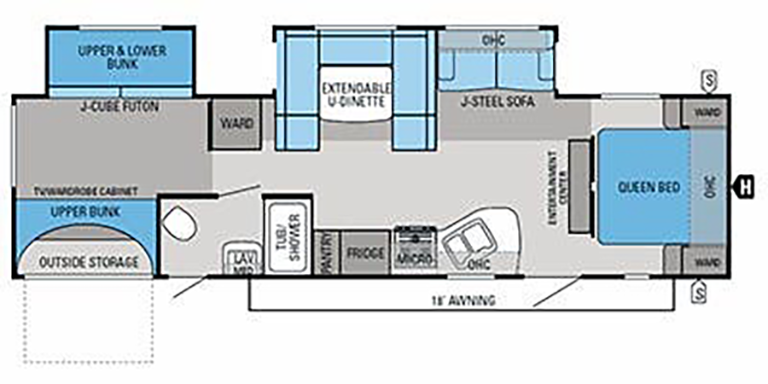 Image of floorplan for 2012 EAGLE 314BDS by JAYCO